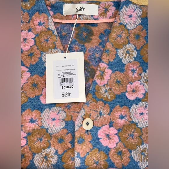 Sefr Arlo Flower Power Cardigan Sweater BNWTS - Picture 8 of 11